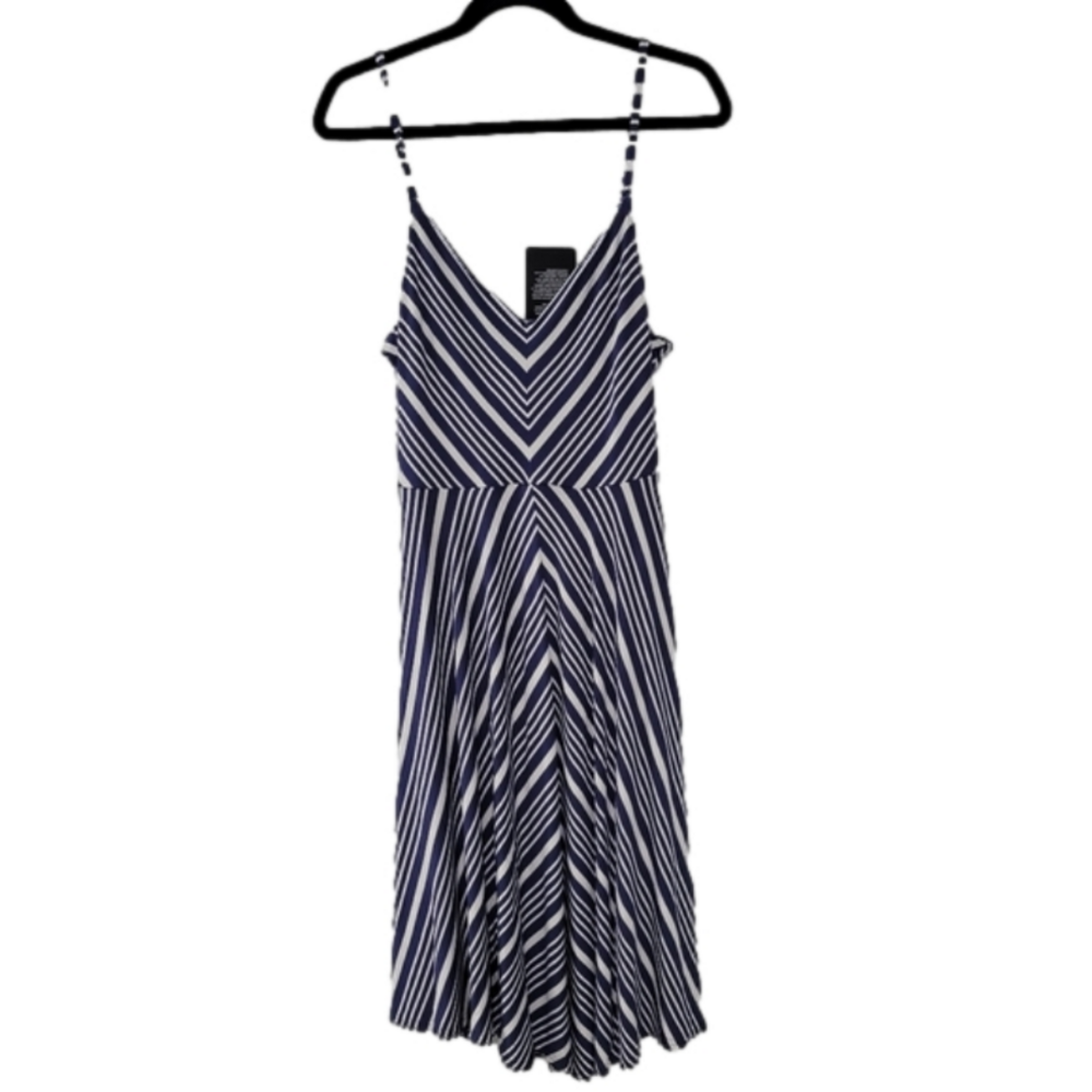 Chasor Striped  Midi Dress  NWT M
